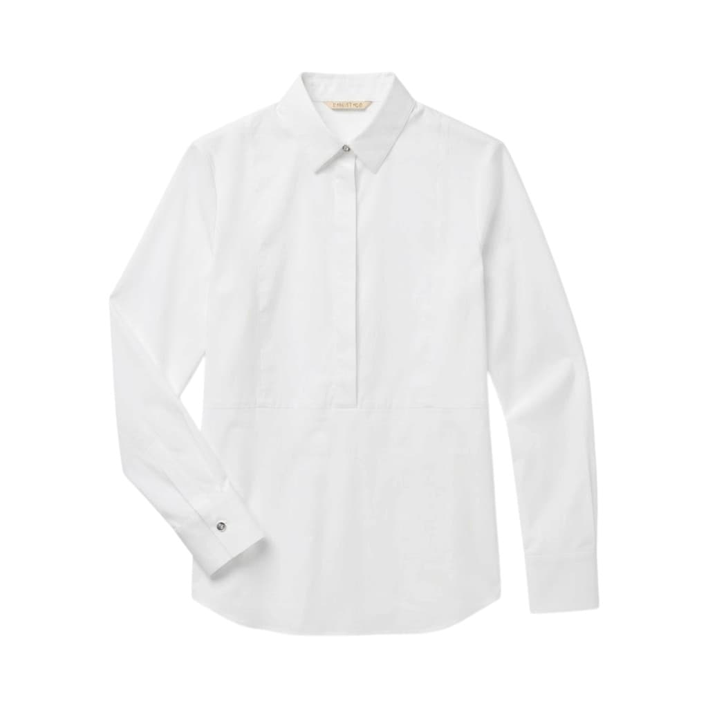 Purotatto Blusa Donna in Cotone Bianco