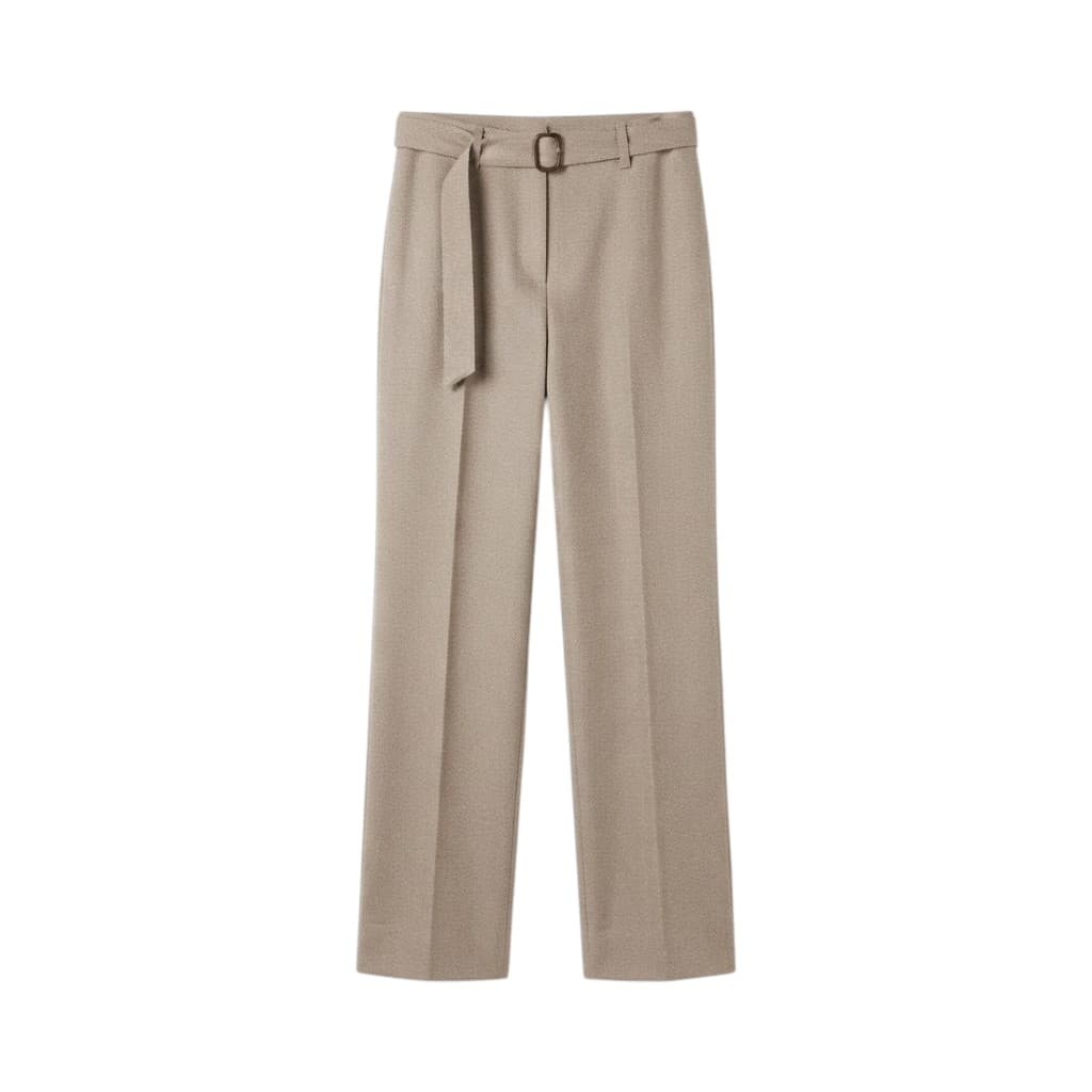 Purotatto Pantaloni Donna in Tessuto Chevron Tortora
