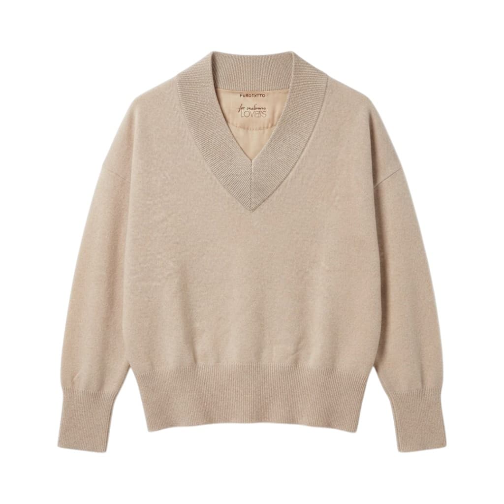 Purotatto Maglia Donna in Cashmere Sabbia