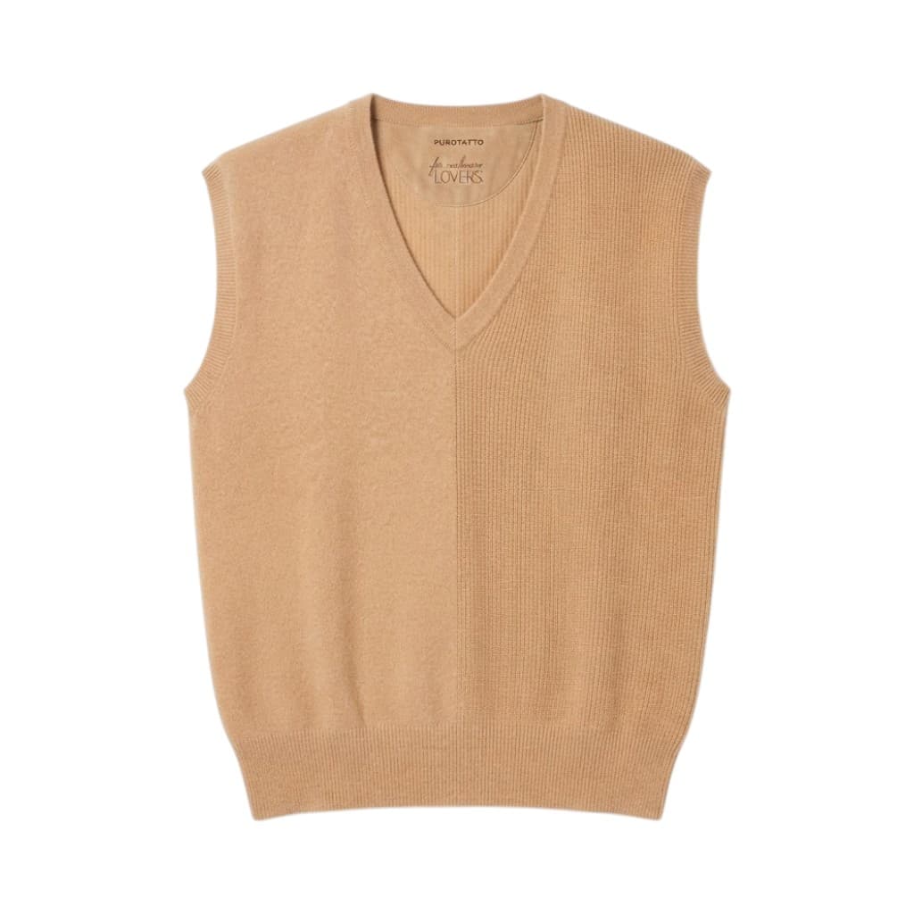 Purotatto Gilet in Cashmere Cammello