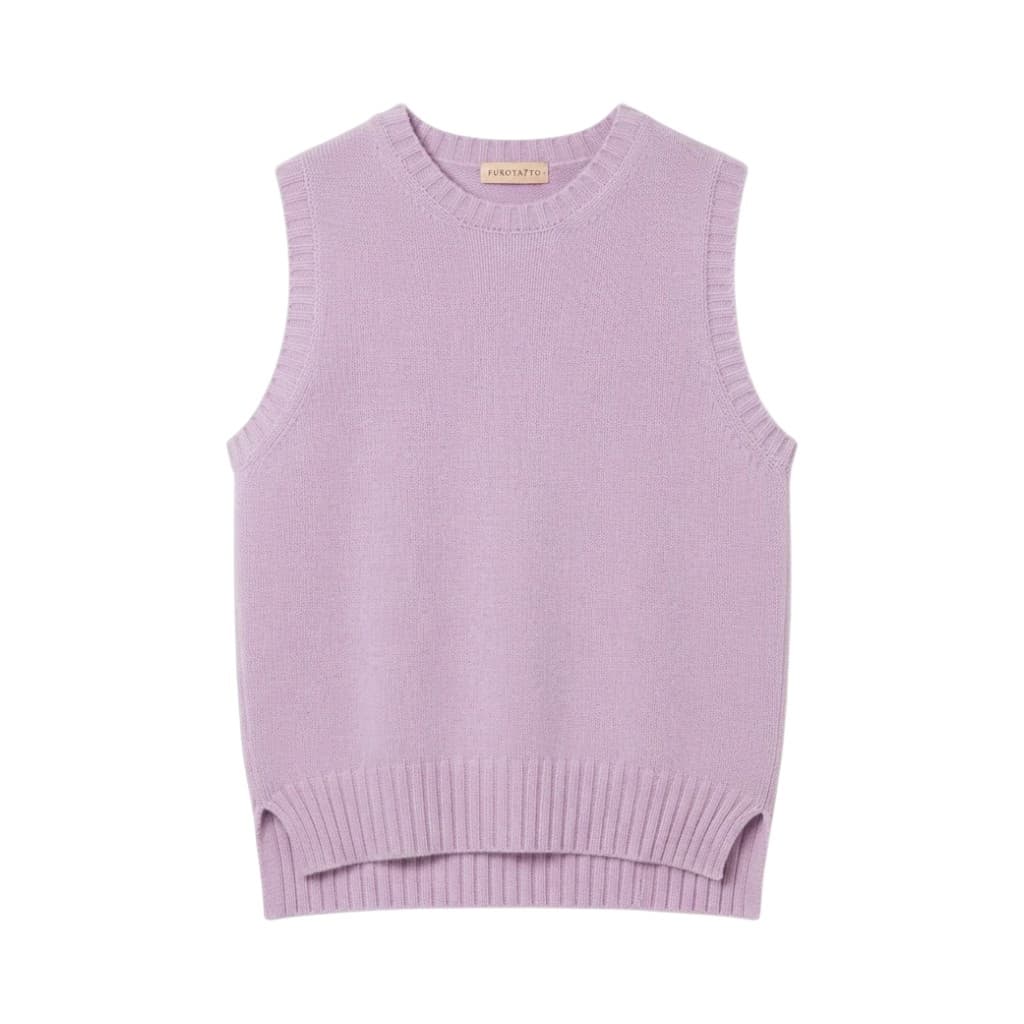 Purotatto Gilet Donna in Maglia Glicine