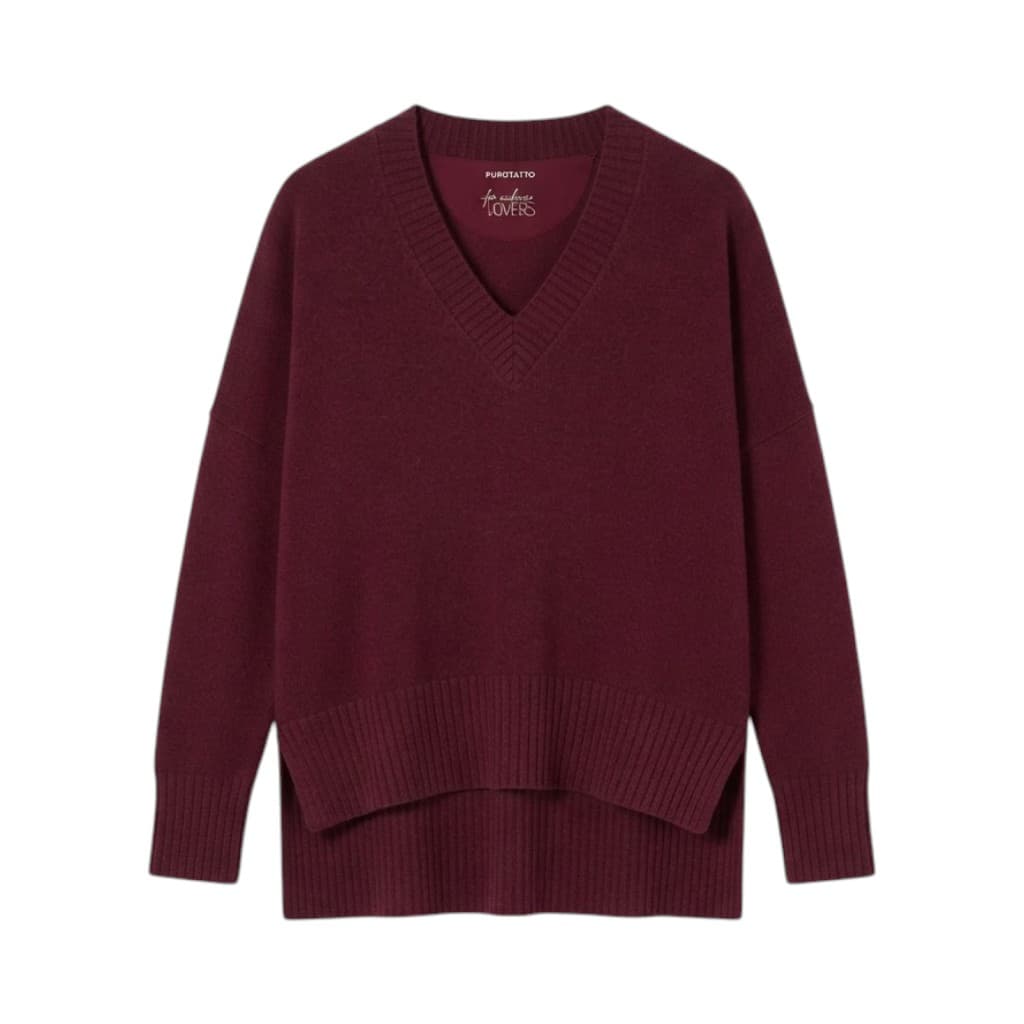 Purotatto Maglia Donna in Cashmere Burgundy