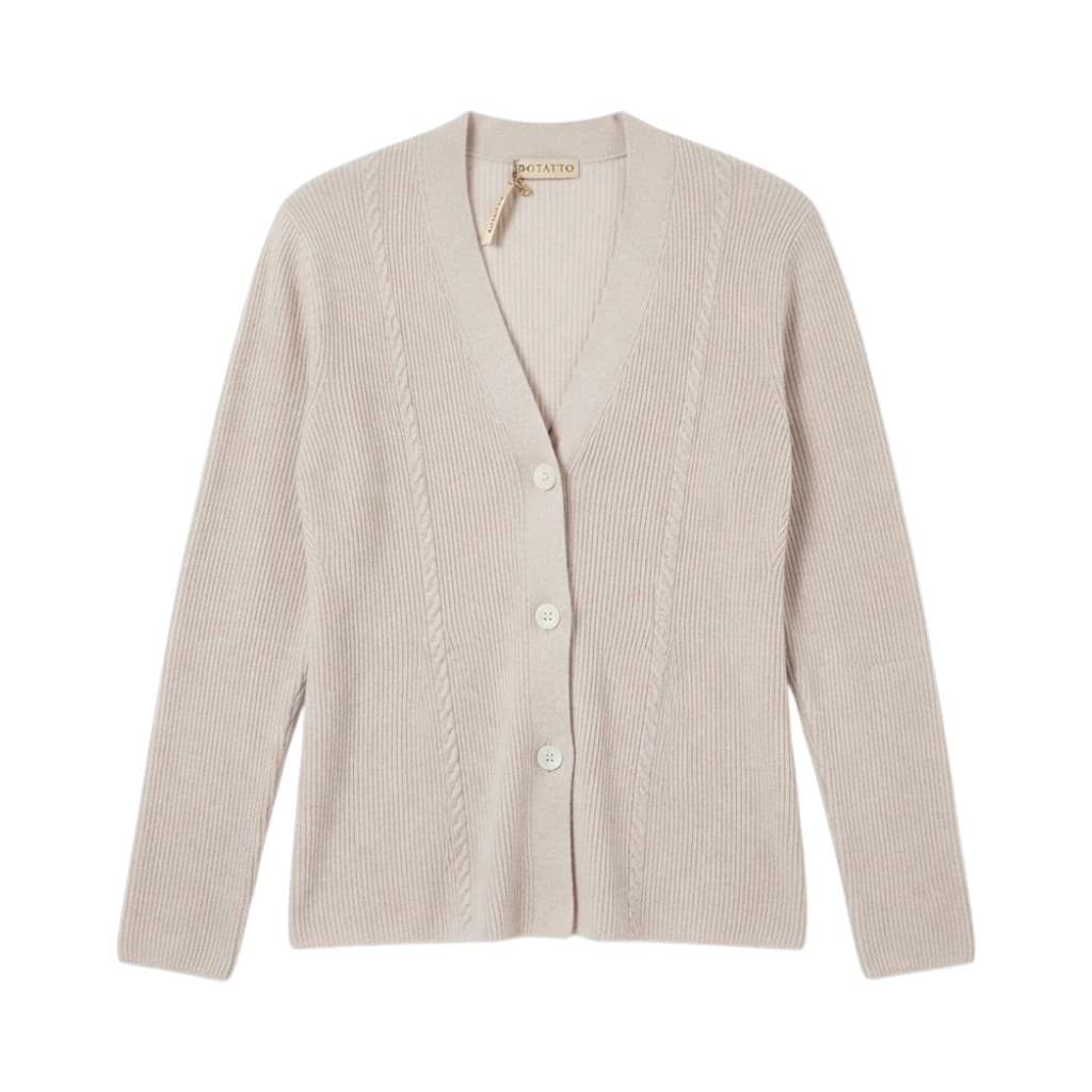 Purotatto Cardigan Donna in Lana Malva