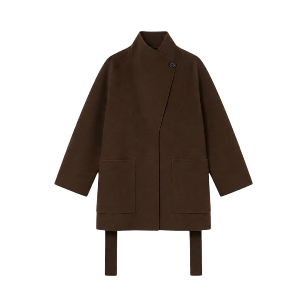 PUROTATTO Giacca Cappotto Donna Marrone in Tessuto Elegante