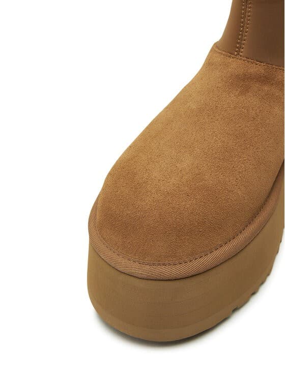 UGG Classic Mini Dipper Stivaletti Donna Chestnut in Suede con Platform