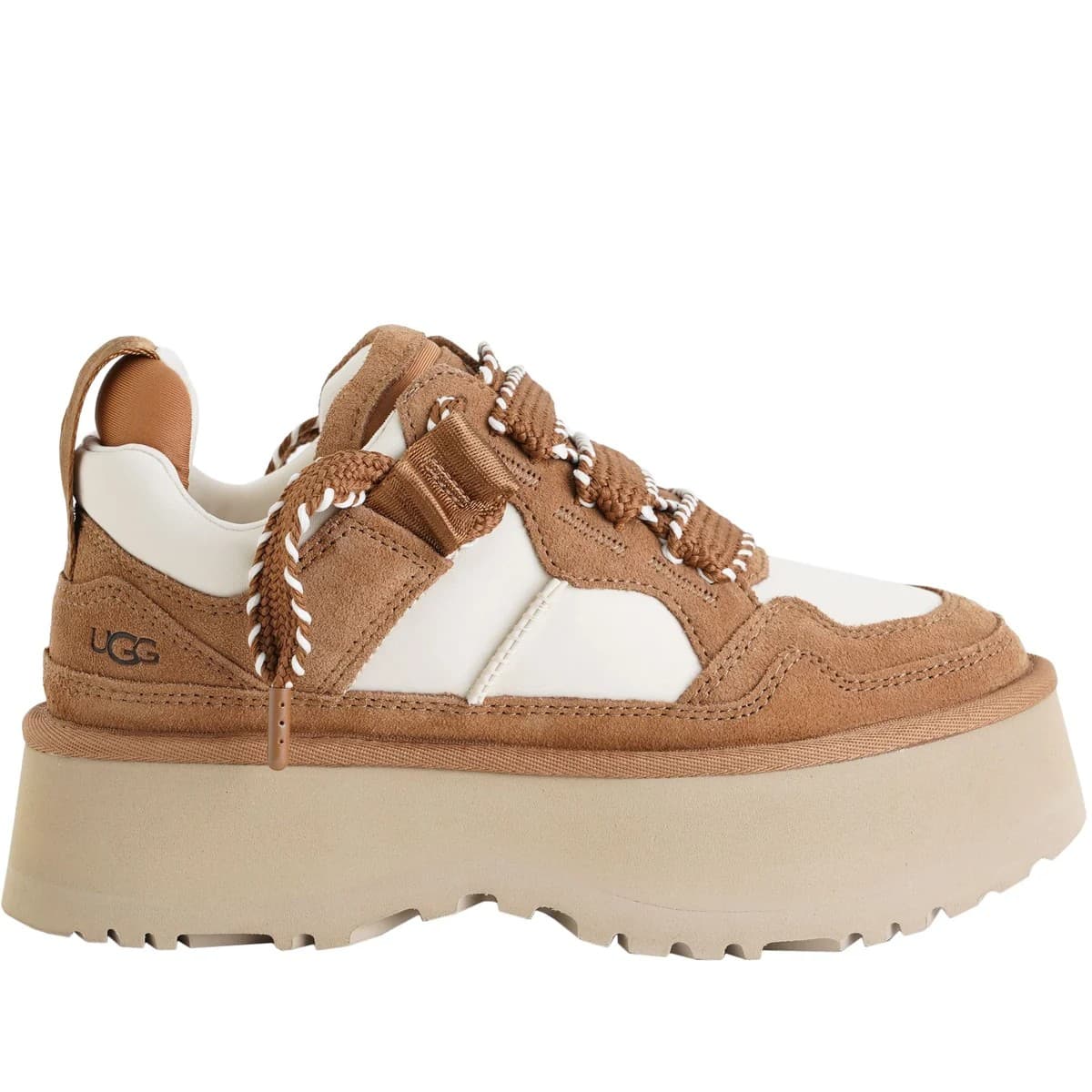 UGG Astromel Sneakers Platform Donna in Camoscio Chestnut