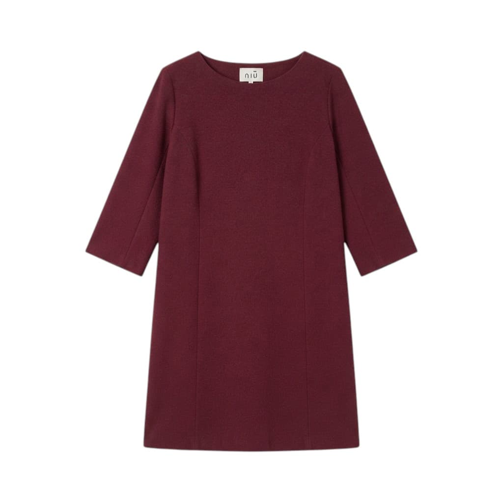 Niu Vestito Donna in Lana Bordeaux