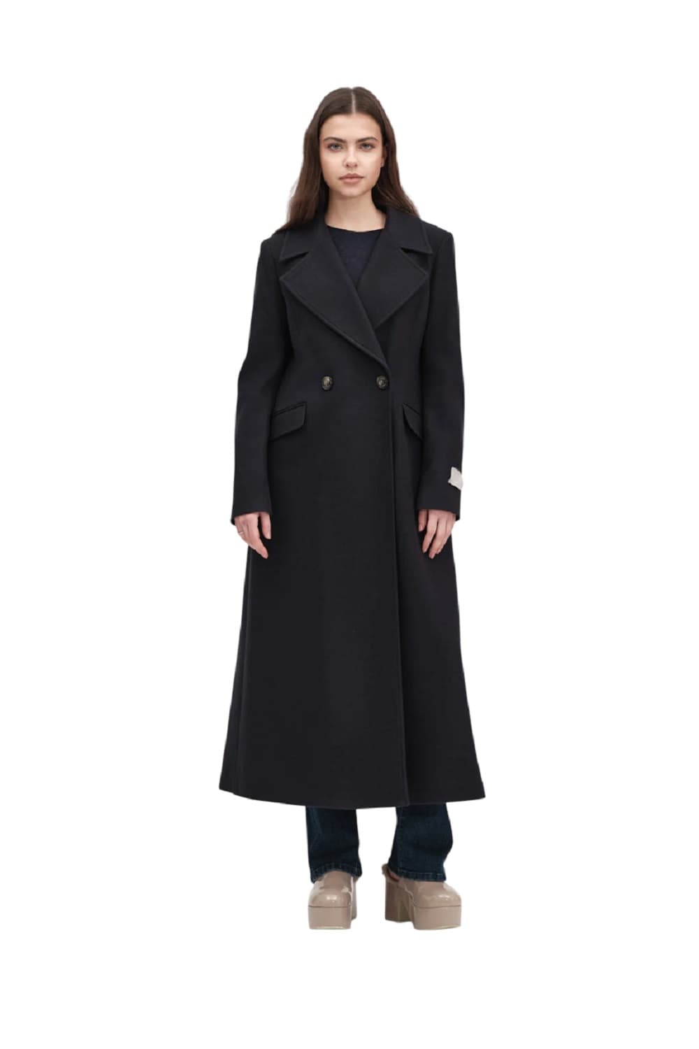 WHITE WISE Coats Black