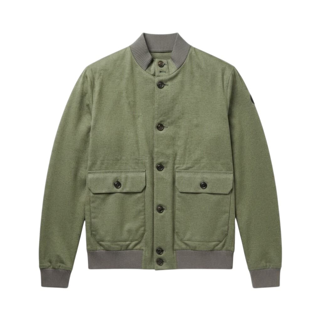 RRD Giacca Bomber Uomo in Salvia con Bottoni e Tasche