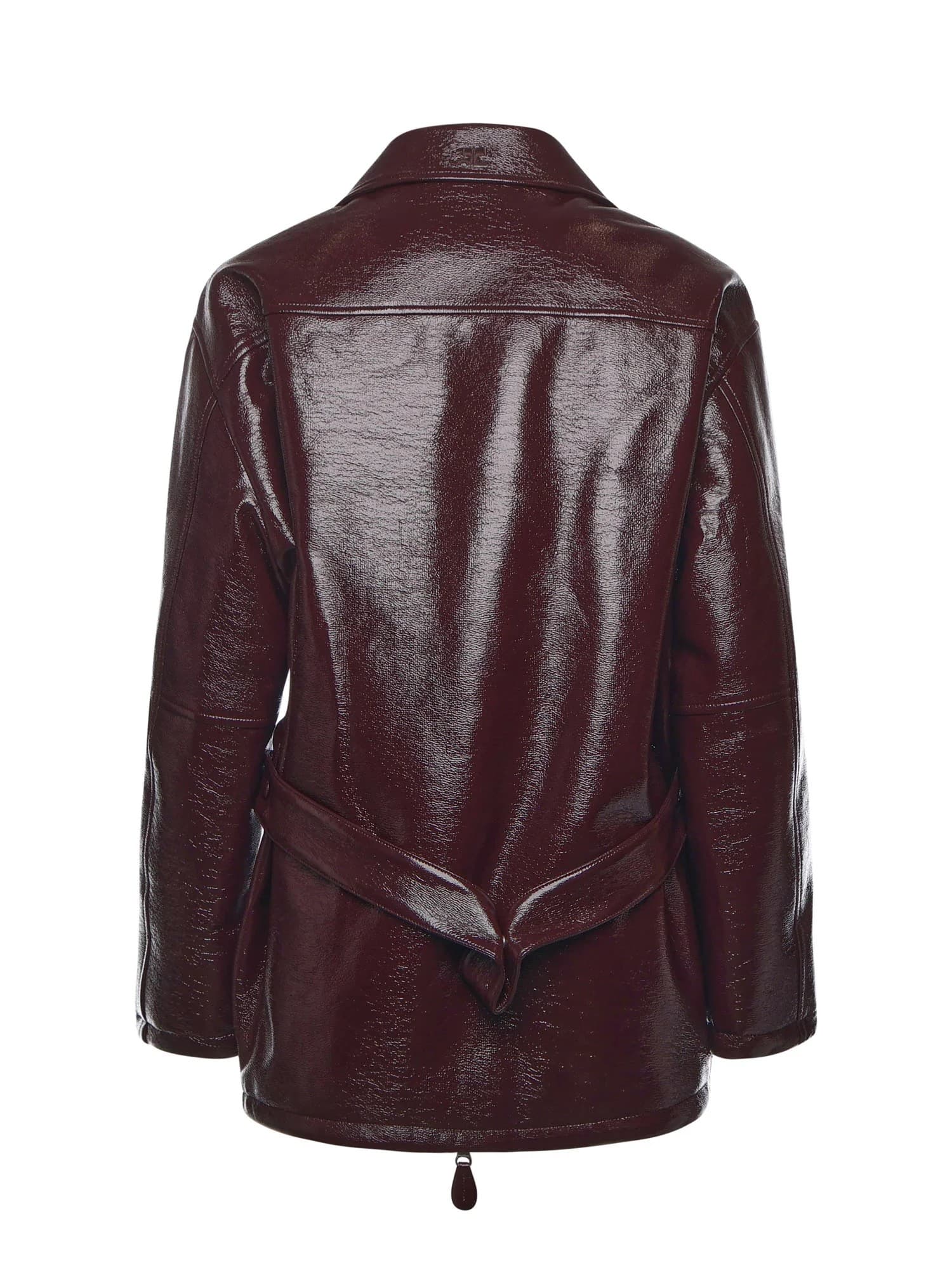 Courreges Giacca in Pelle Donna Nera – 425CBL322VY0014-9999