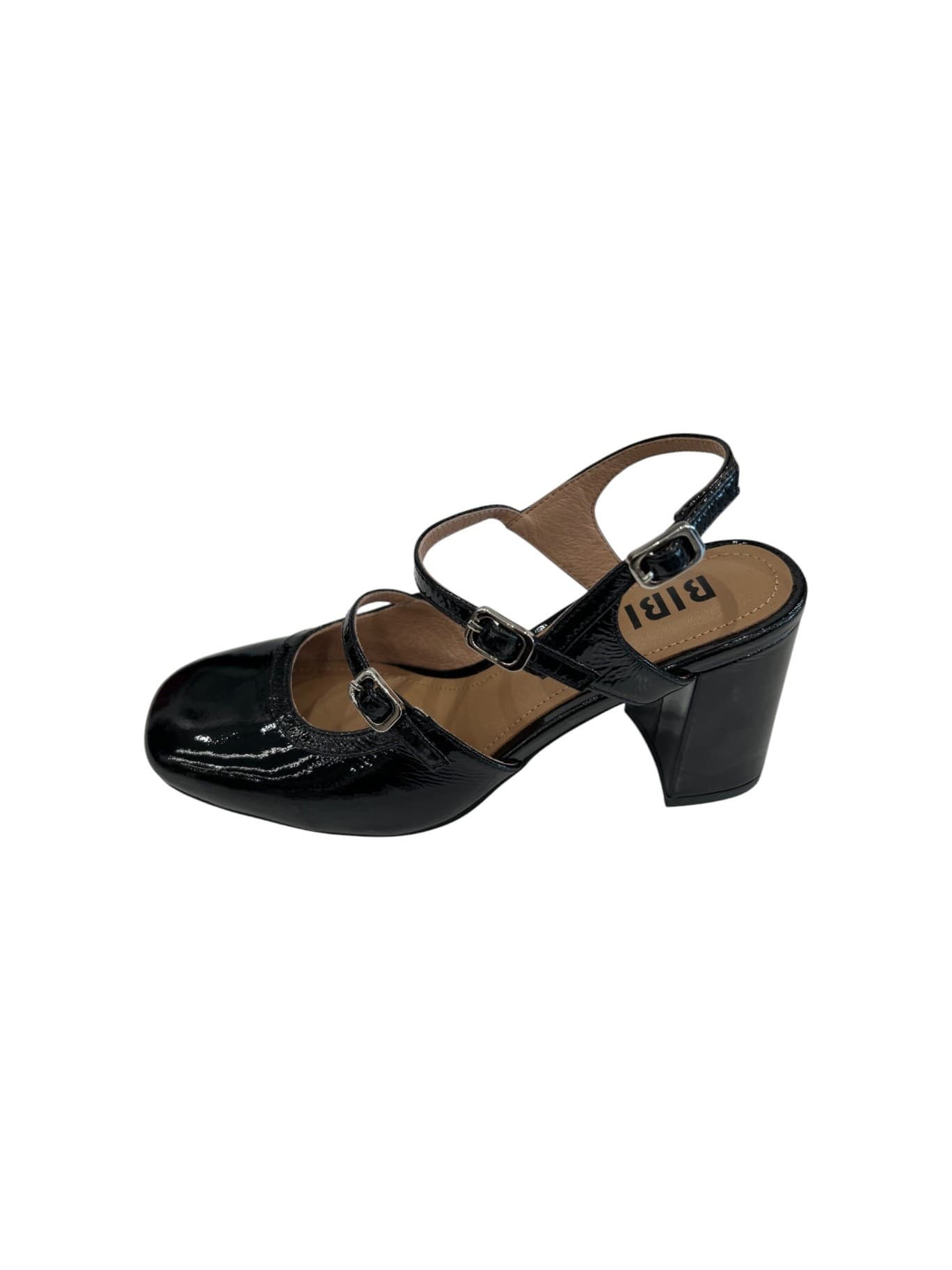 BIBI LOU Decollete Donna in Vernice Bordeaux con Tacco Quadrato