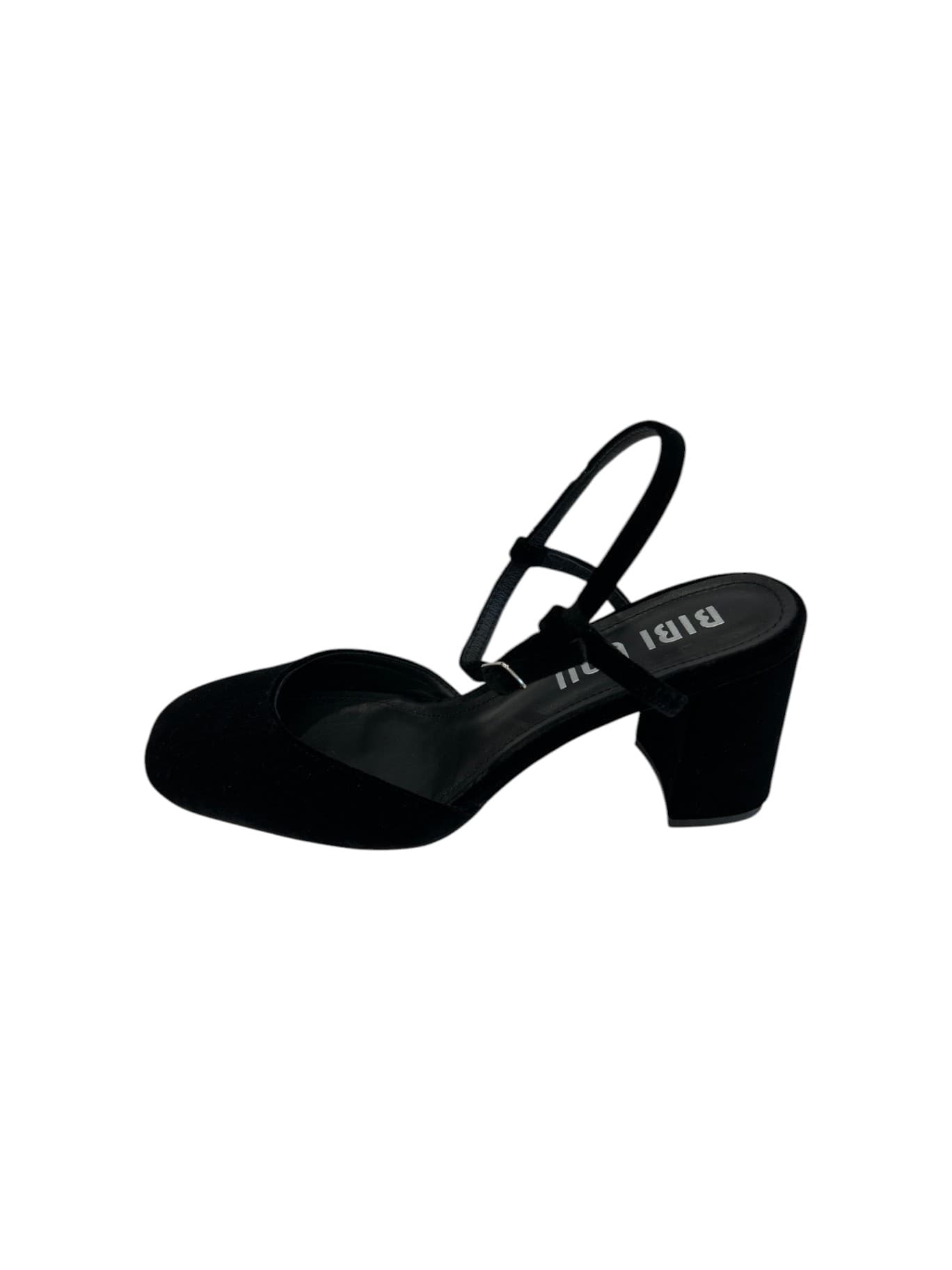 BIBI LOU Sabot Donna in Velluto Nero con Tacco Blocco