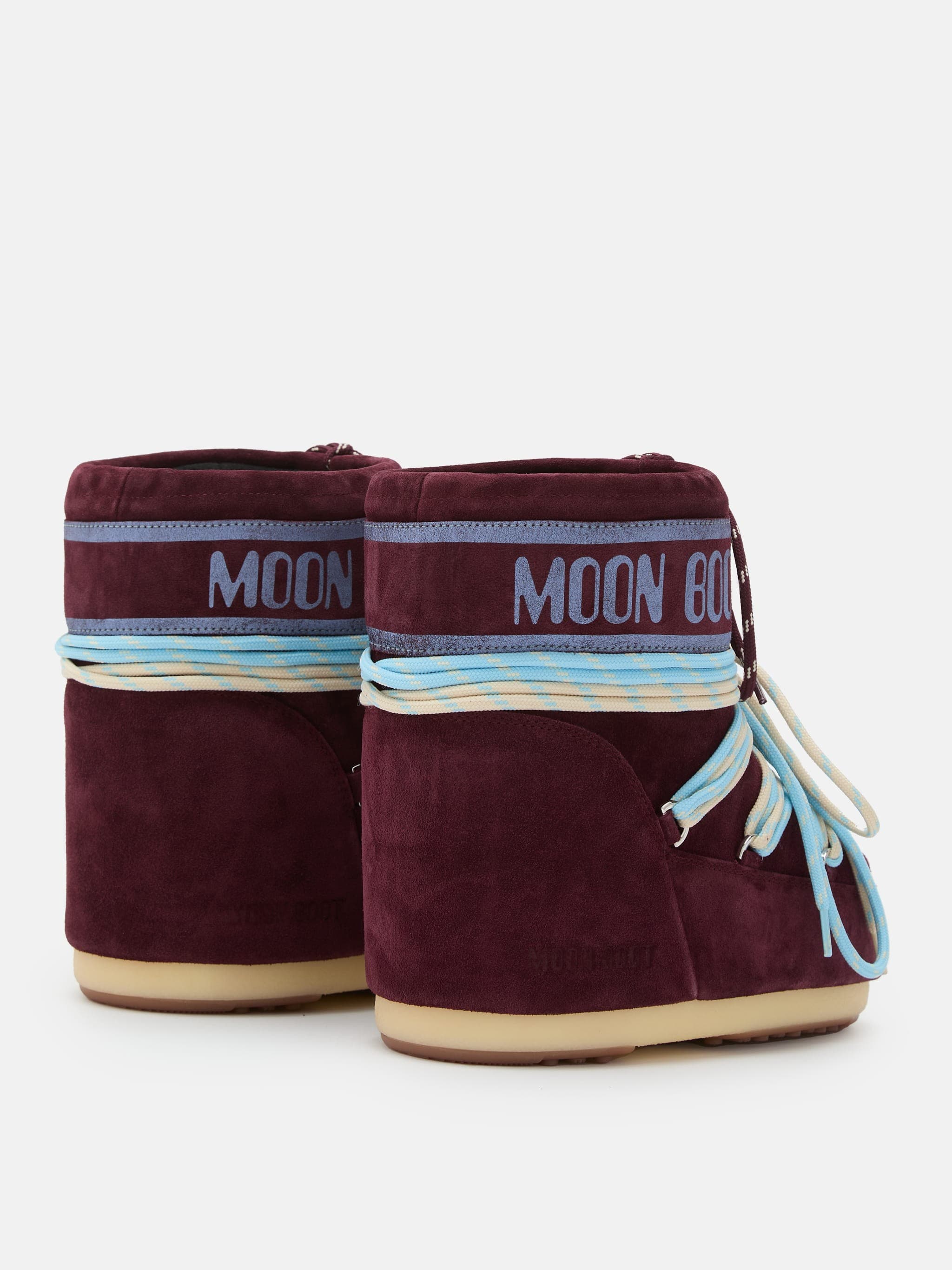 Moon Boot Icon Low Suede Stivaletti in Camoscio Bordeaux Unisex