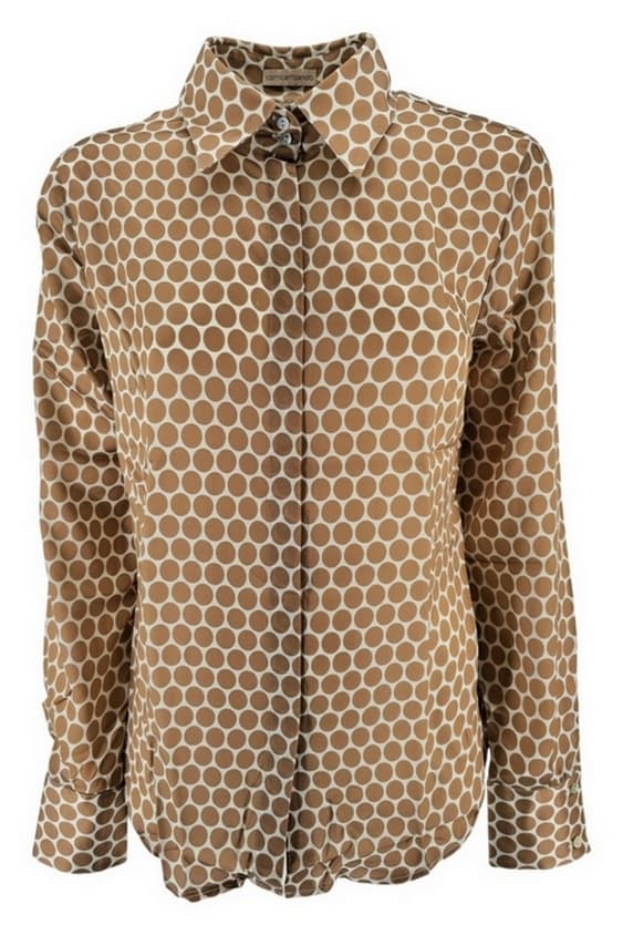 Camicetta Snob Shirts Camel/ivory