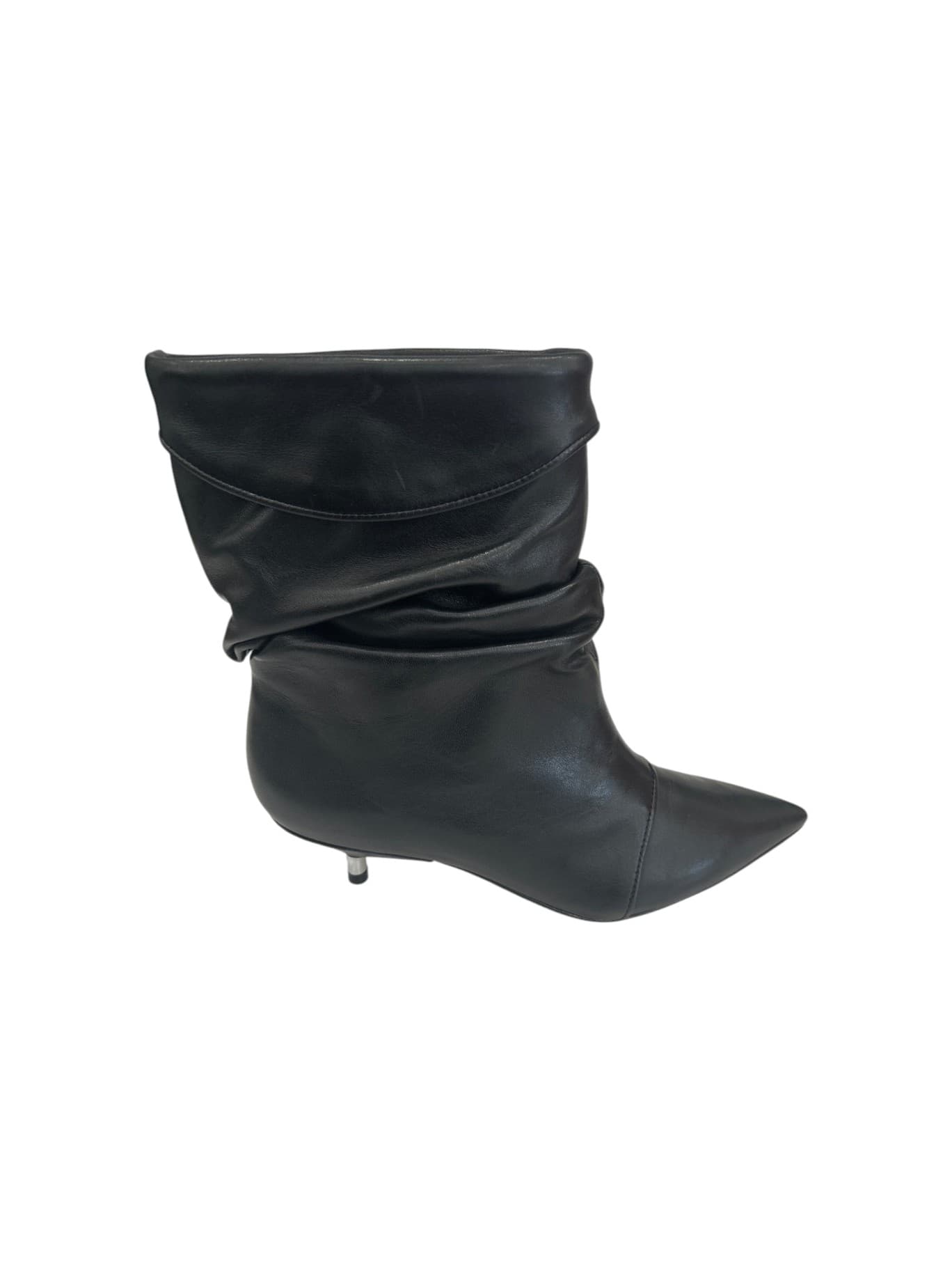 Carrano Tronchetto Donna in Pelle Nera con Tacco Stiletto