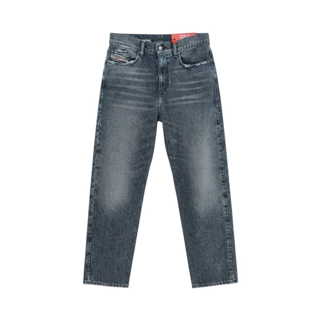 Diesel Jeans Uomo in Denim Nero con Effetto Sbiadito