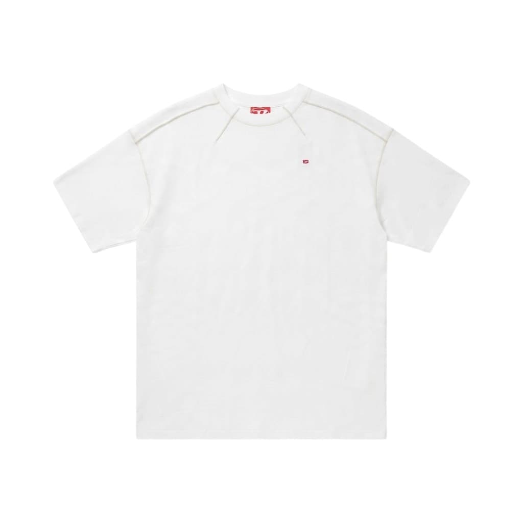 DIESEL Maglieria T-shirt Off White con Logo Ricamato