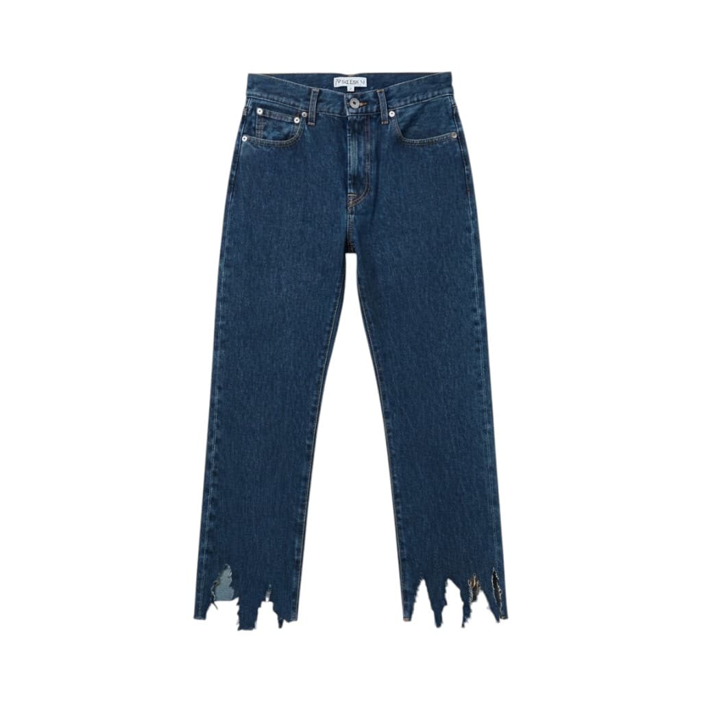 J.W. Anderson Jeans Uomo in Denim Indigo con Orlo Grezzo