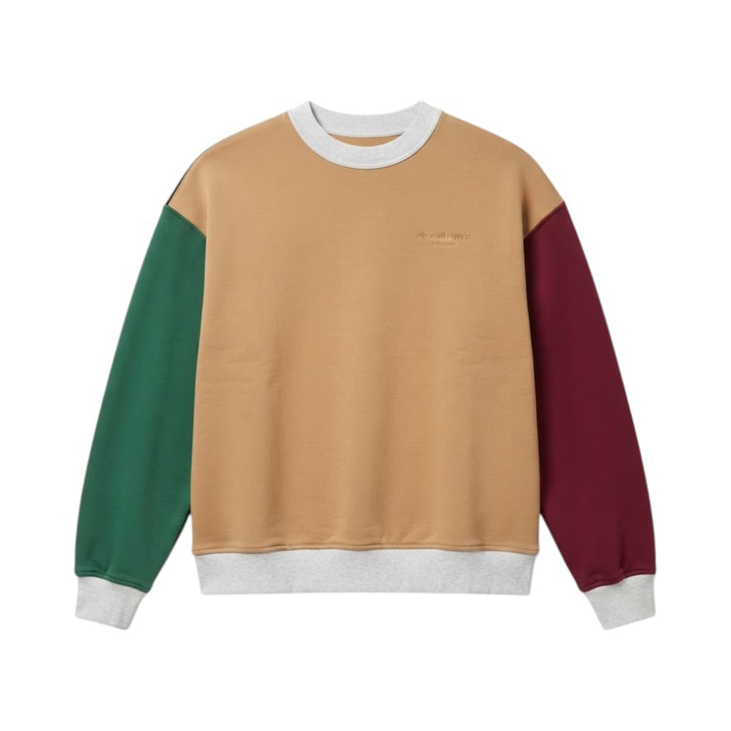 Alexander Wang Felpa Colorblock in Cotone Cammello