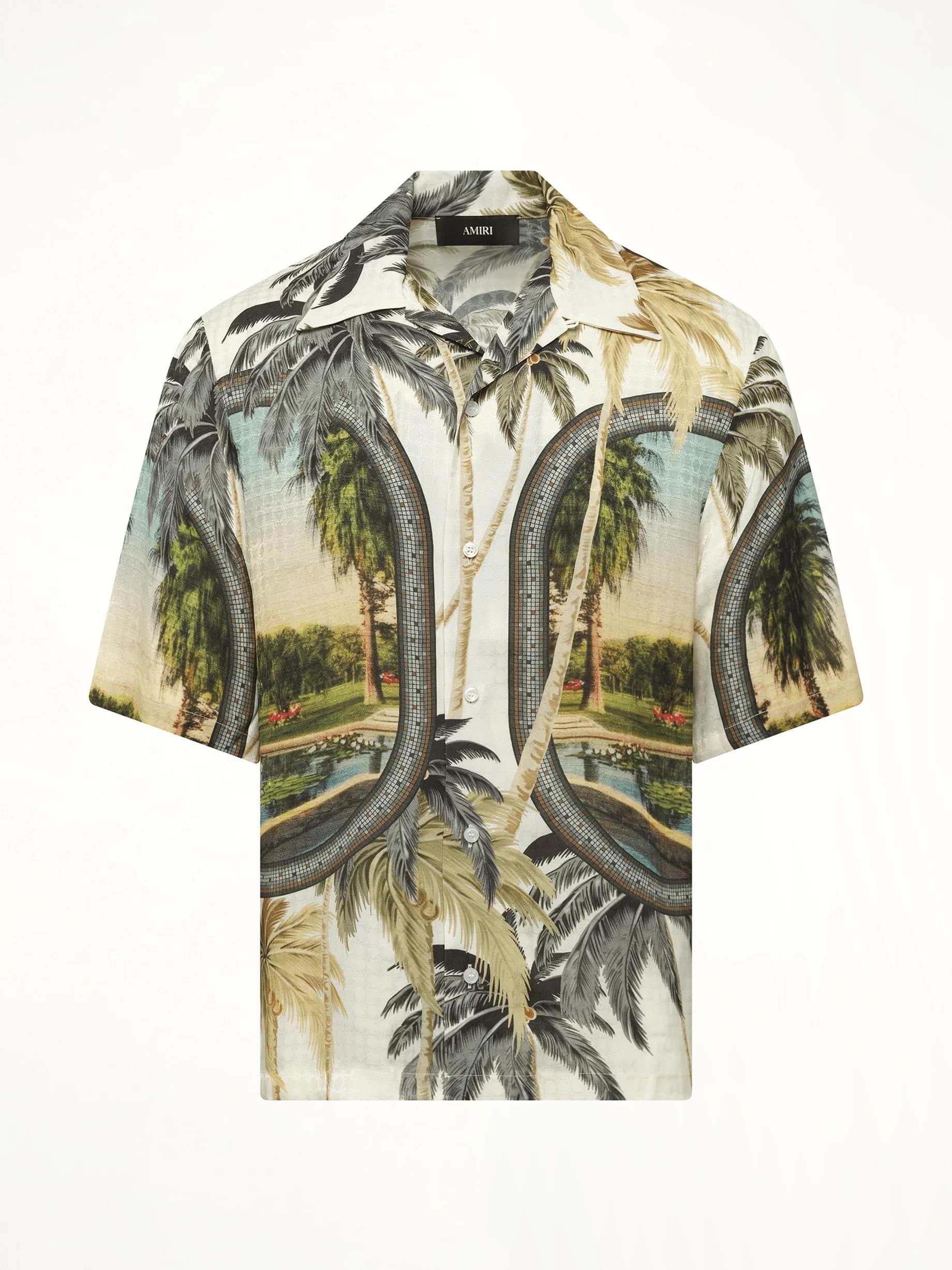 AMIRI Camicia Fantasia con Palmi e Dettagli Colorati