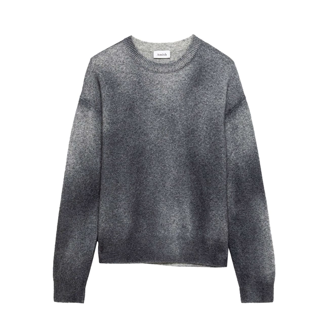 AMISH Maglieria Girocollo Grigia in Cashmere