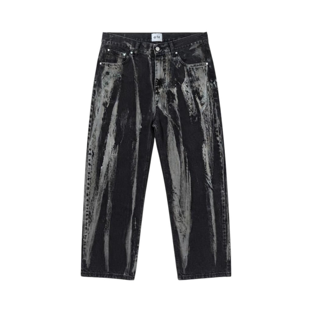 Arte Jeans Donna in Nero e Grigio con Dettagli Artistici