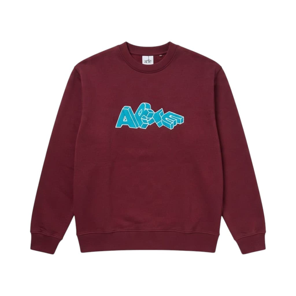 Arte Felpa Bordeaux con Stampa Logo