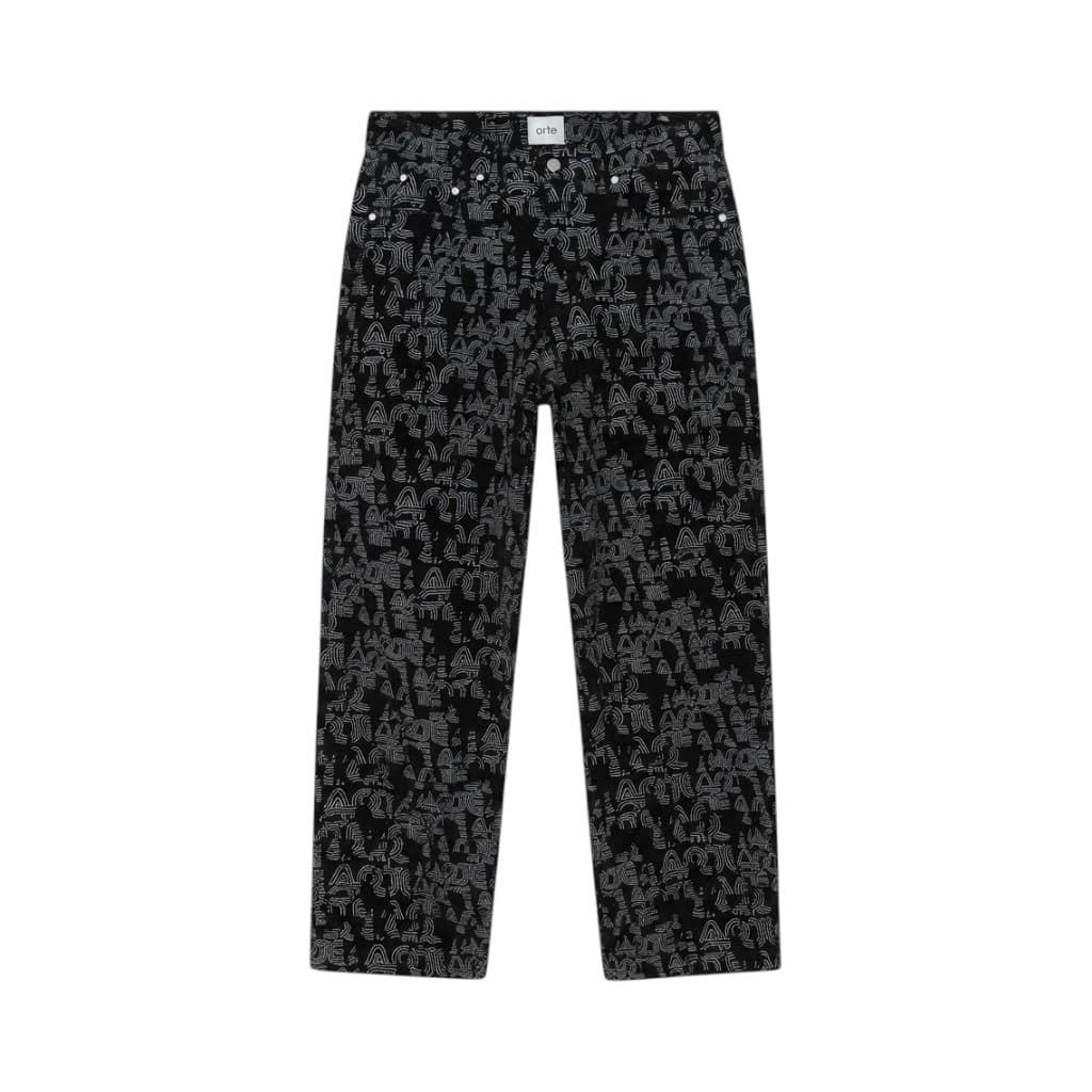 ARTE Pantaloni con Stampa Grafica in Nero e Bianco