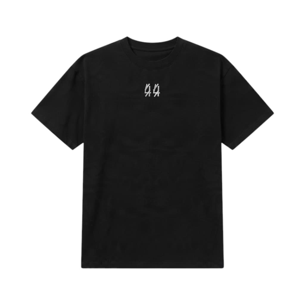 44 LABEL GROUP T-shirt Maglieria Nera con Dettagli Rossa