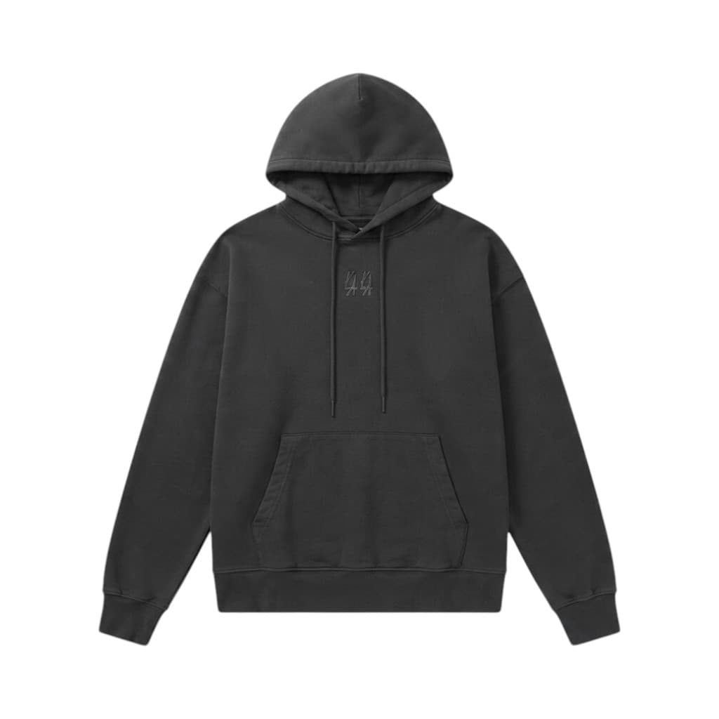 44 LABEL GROUP Felpa Oversized Nera con Logo Stampa