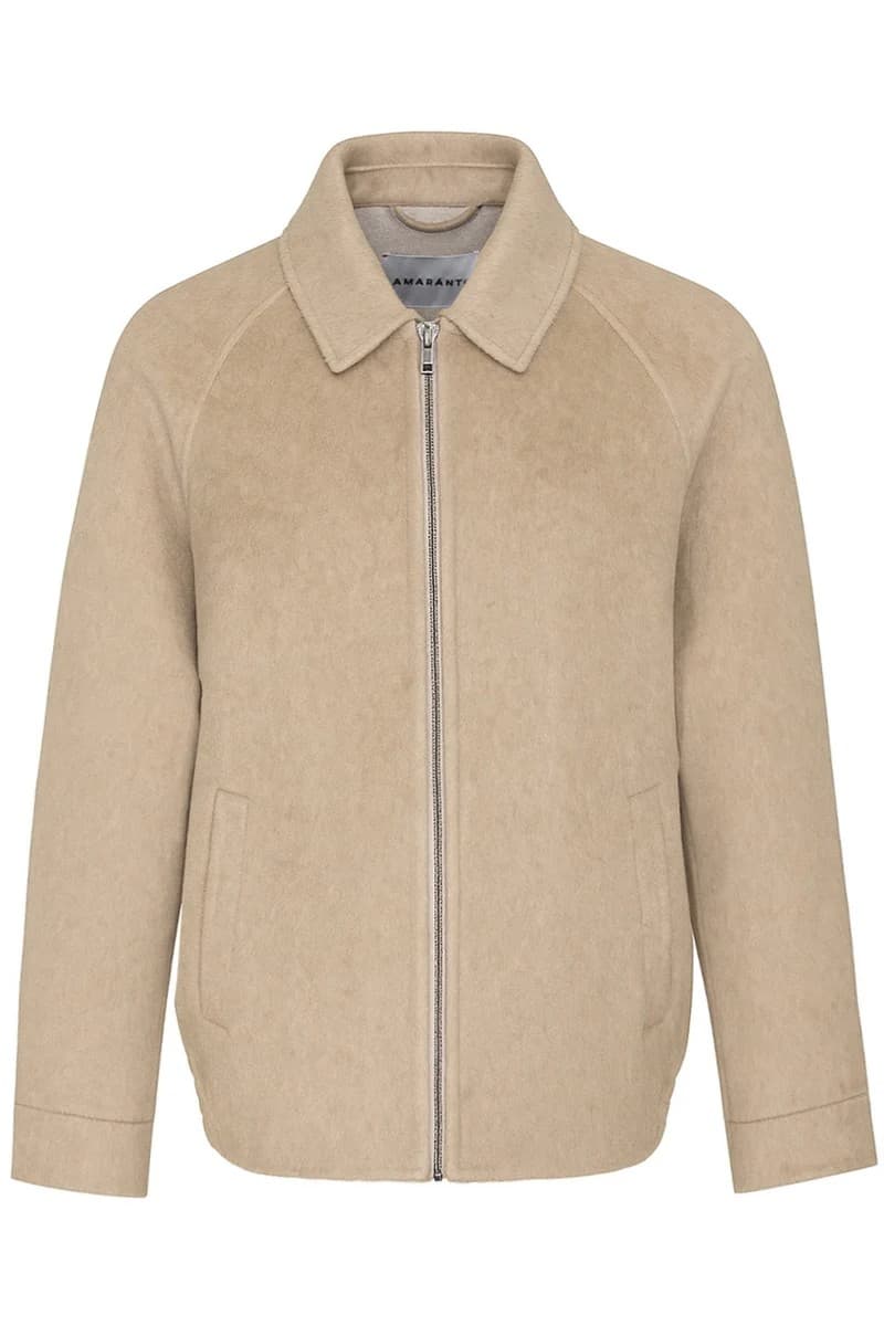 Amaranto Giacca con Zip Uomo Nocciola