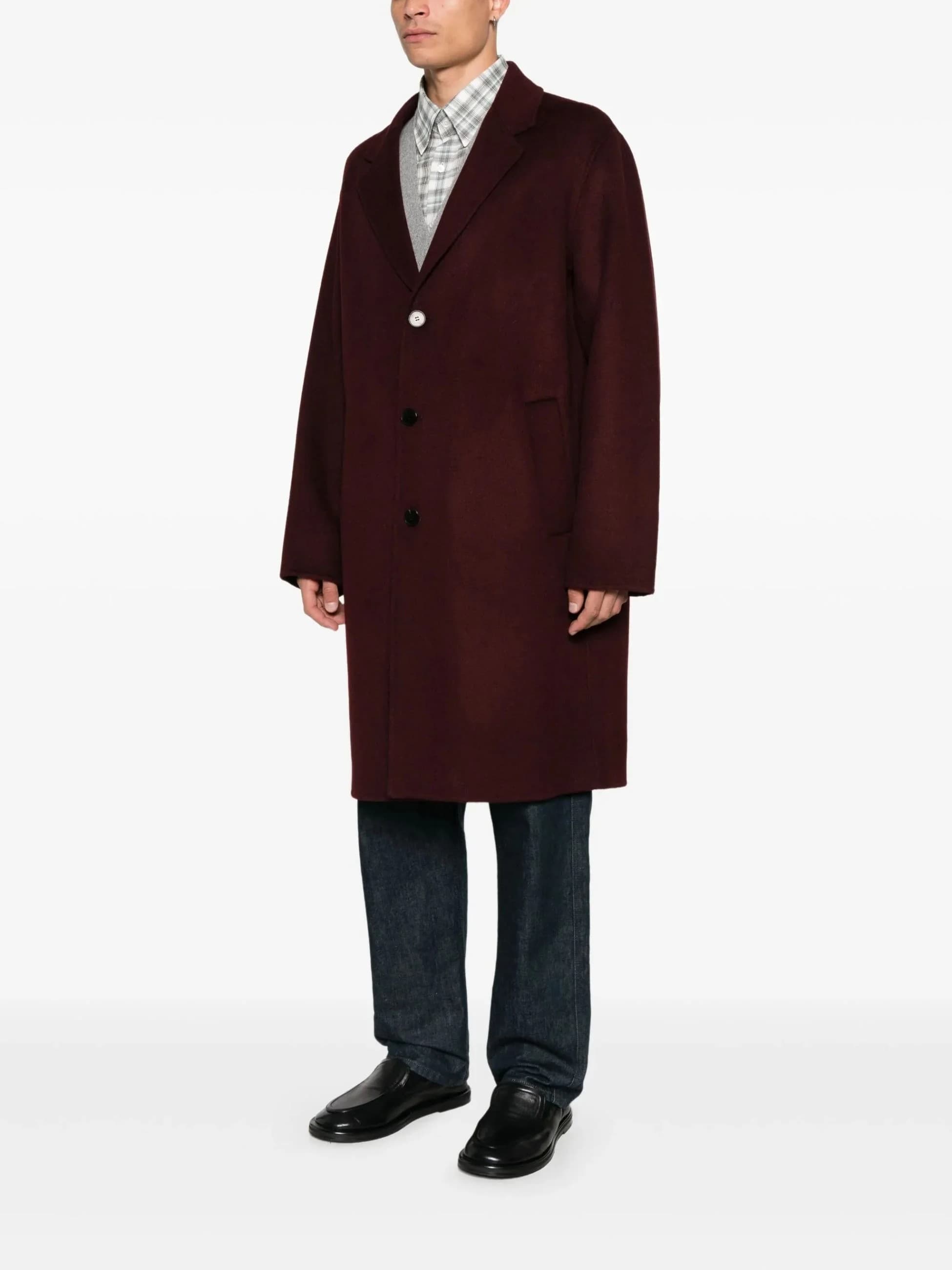 Amaranto Cappotto Uomo Bordeaux