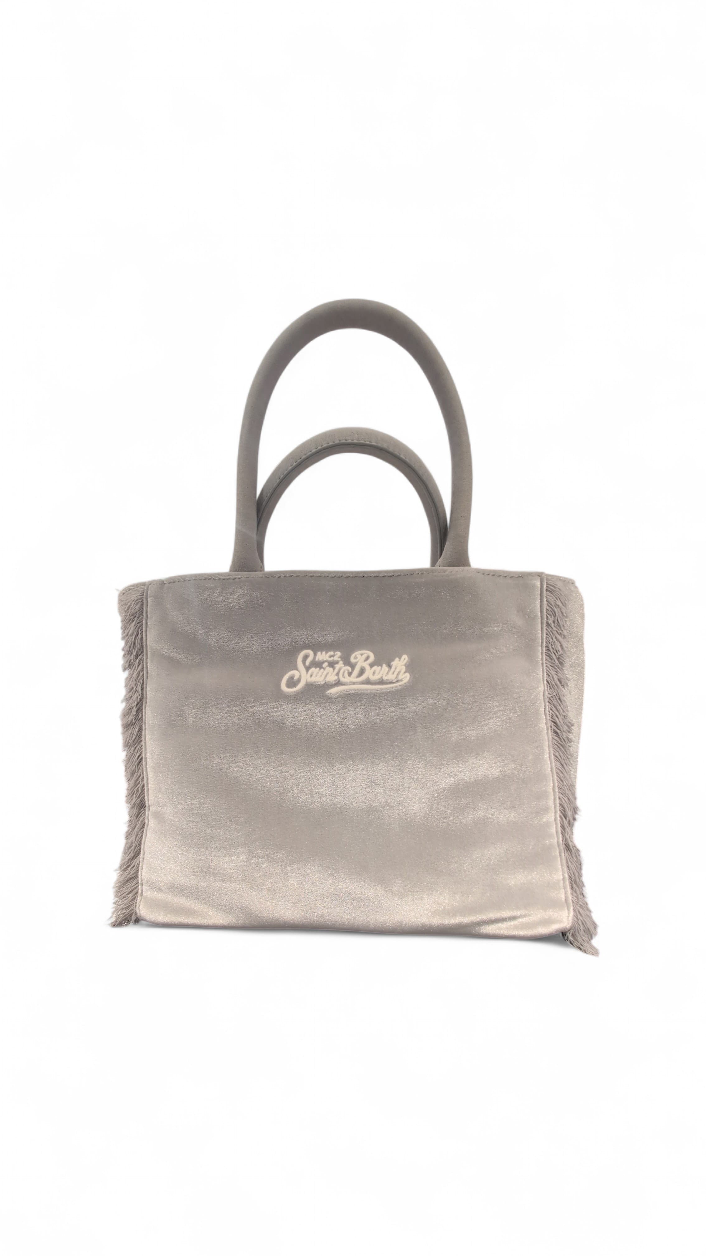 MC2 Saint Barth Borsa Donna con Frange in Velluto Fucsia