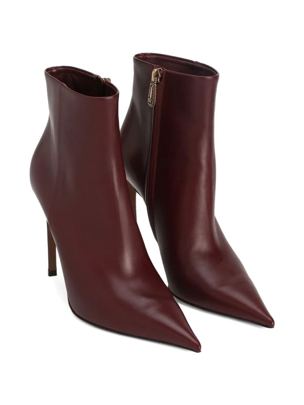 Dolce & Gabbana Desire Stivaletti Donna Bordeaux in Pelle con Tacco