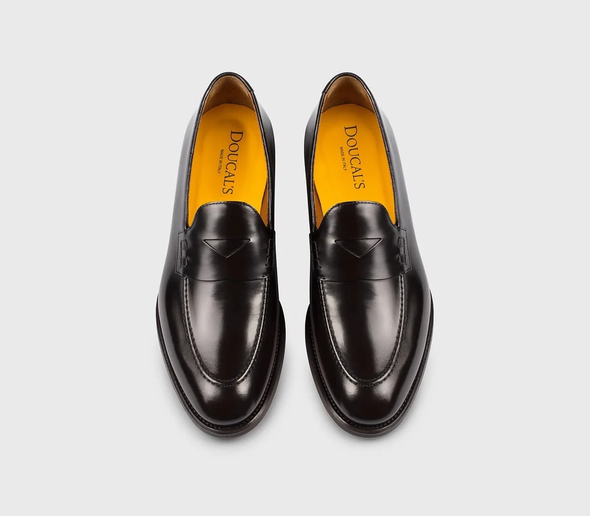 Doucal’s Mocassini Uomo Marrone Ebano in Pelle Spazzolata