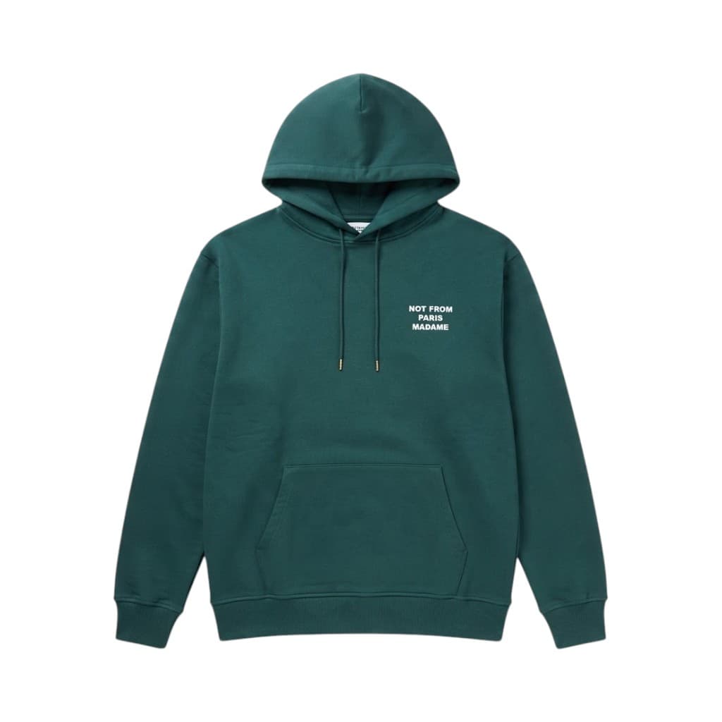 DROLE DE MONSIEUR Felpa Verde Bottic con Scritta