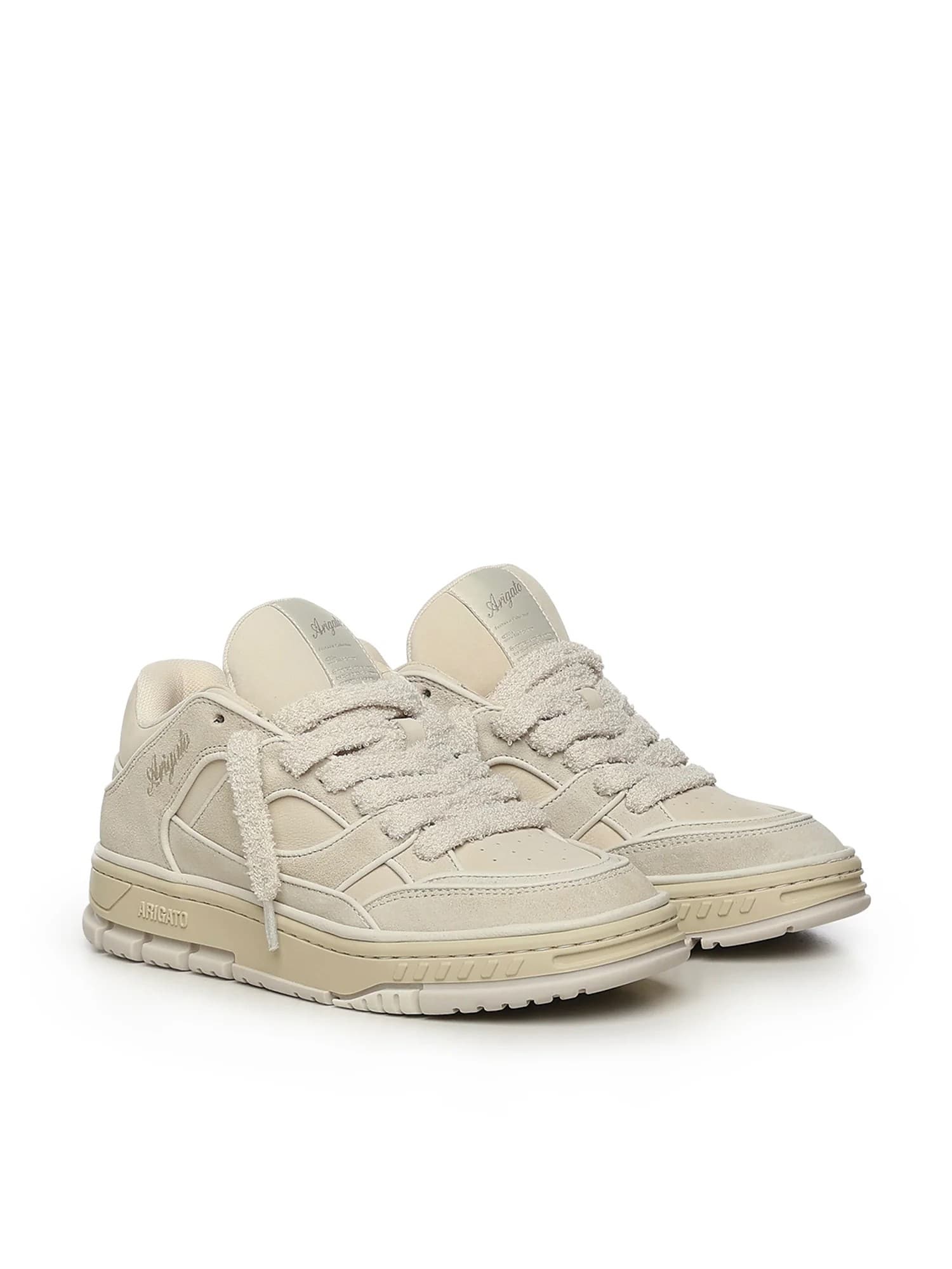 Axel Arigato Area Lo Piping Sneakers Uomo Beige in Pelle e Suede