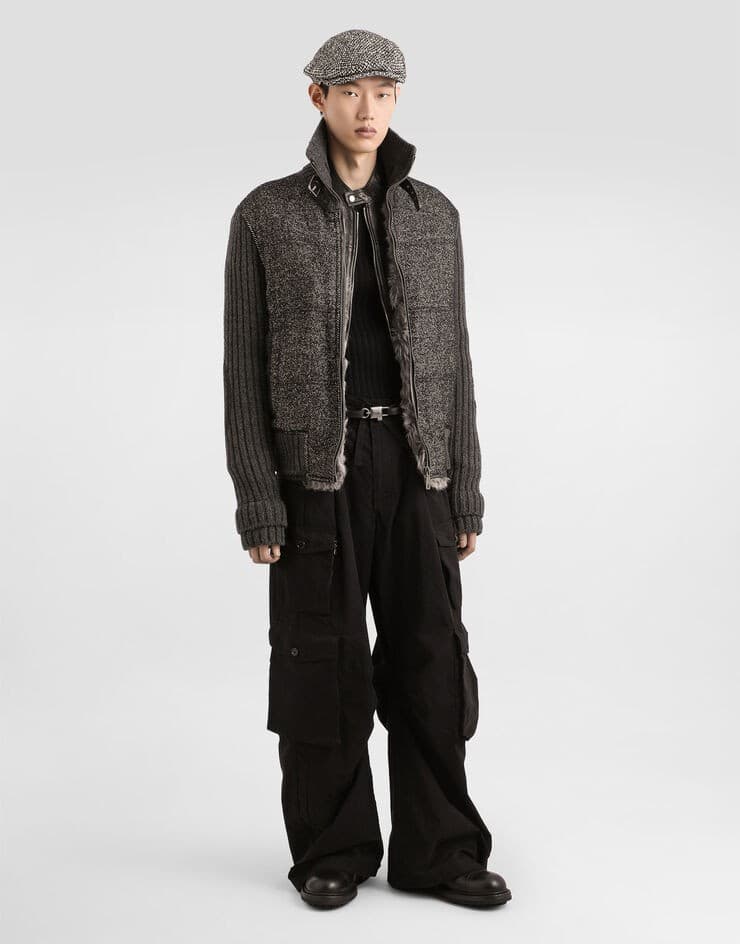 Dolce & Gabbana Bomber Uomo Grigio con Zip – G9BVSTGJ846-N0352