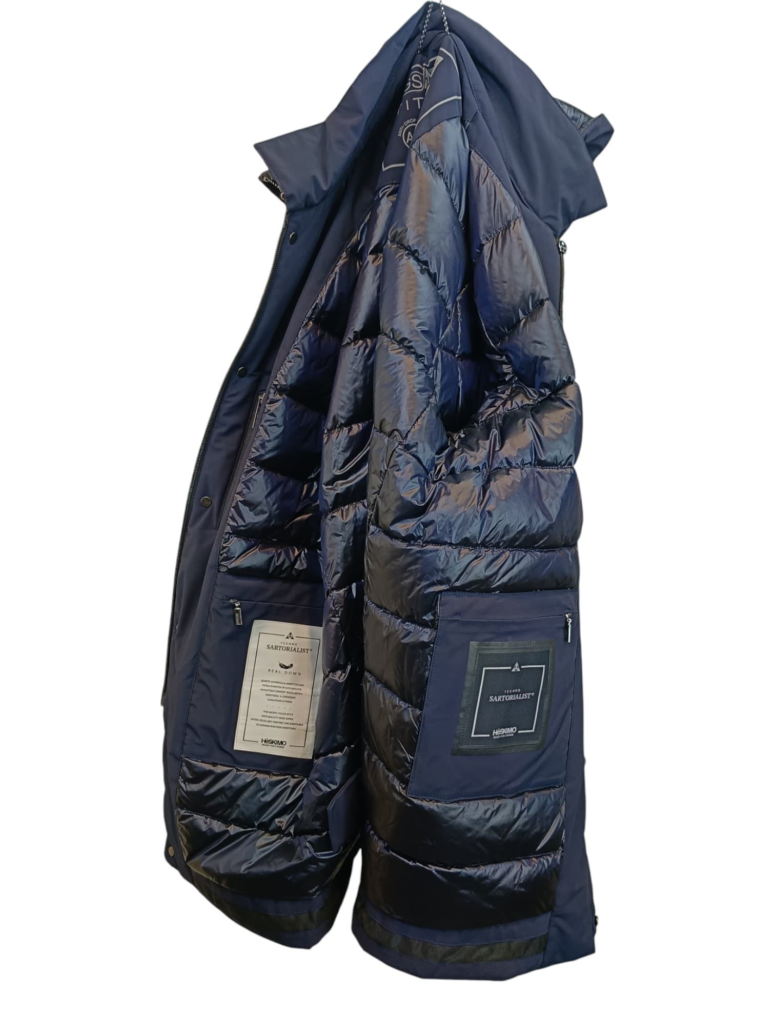 HESKIMO Giubbotto Uomo Blu con Cappuccio