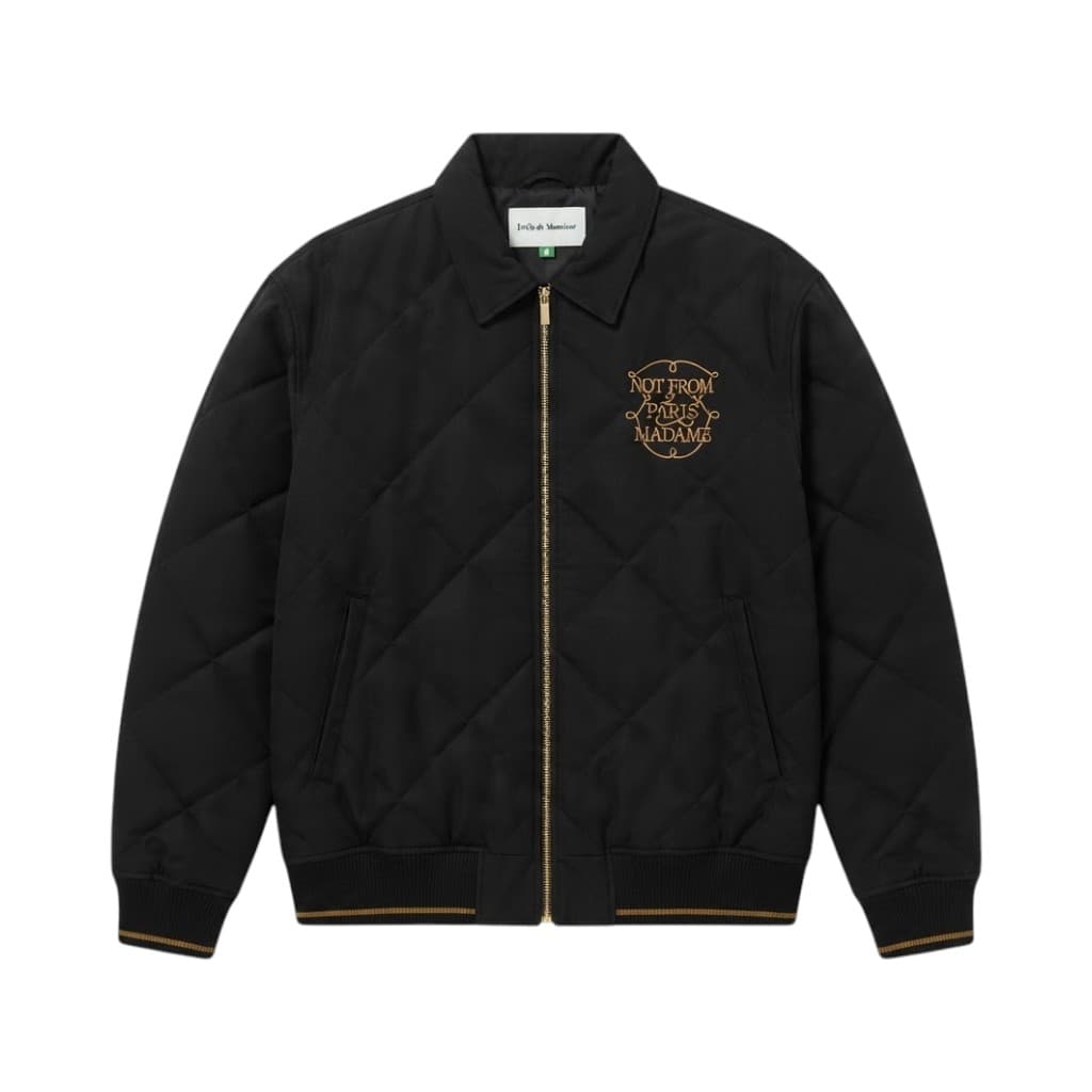 Drole de Monsieur Giacca Bomber Donna Nera con Ricamo