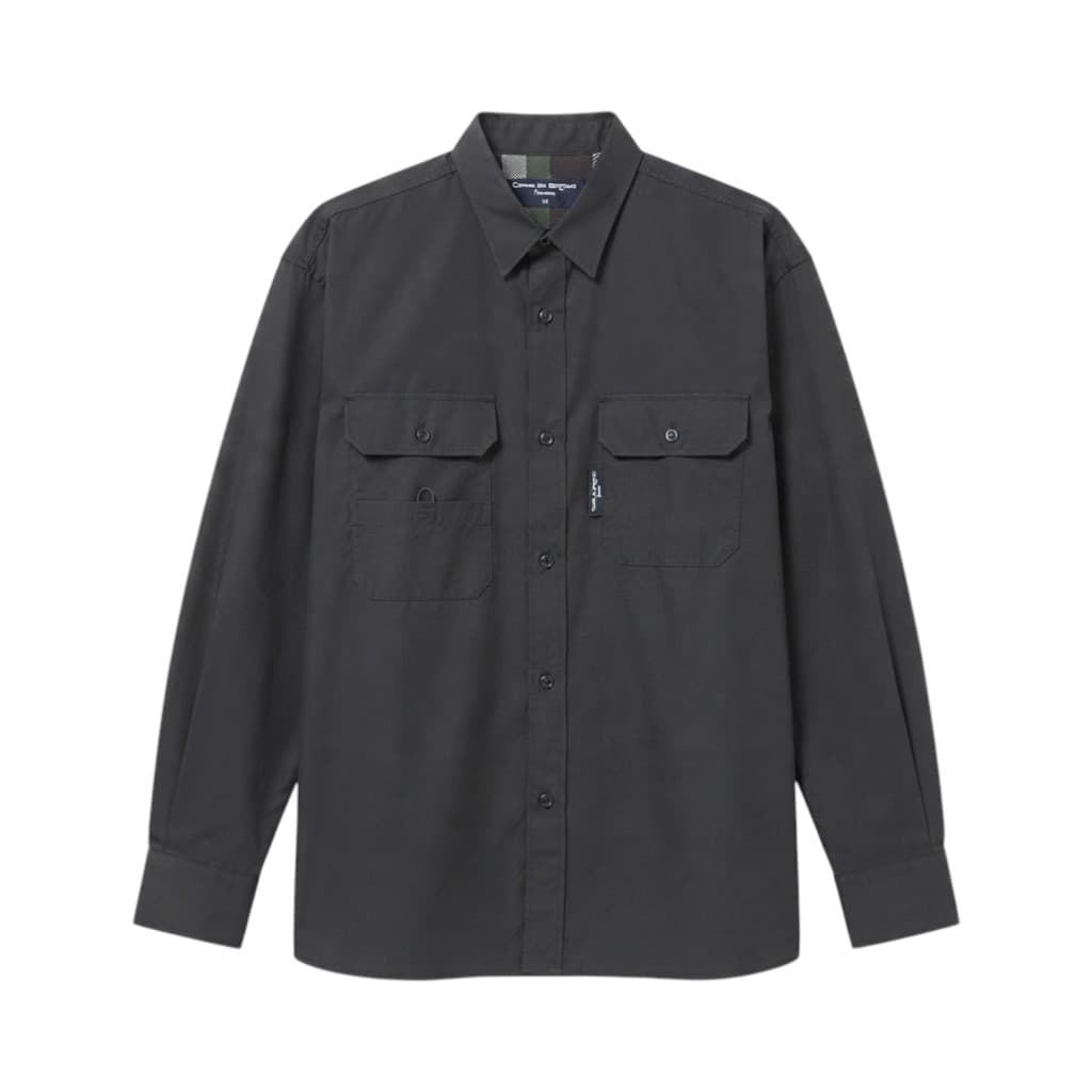 Comme des Garçons Maglieria Camicia Nera con Tasche Frontali
