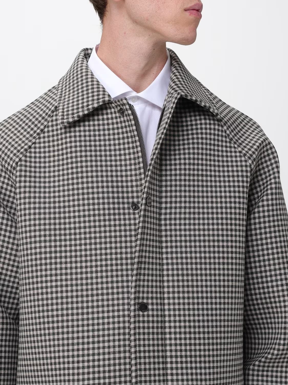Paolo Pecora Cappotto Uomo Grigio Pied-de-Poule