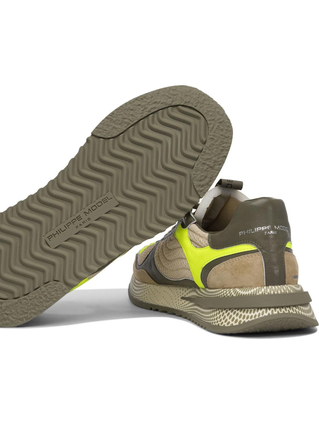 Philippe Model Sneakers Donna in Bianco e Grigio con Dettagli in Camoscio