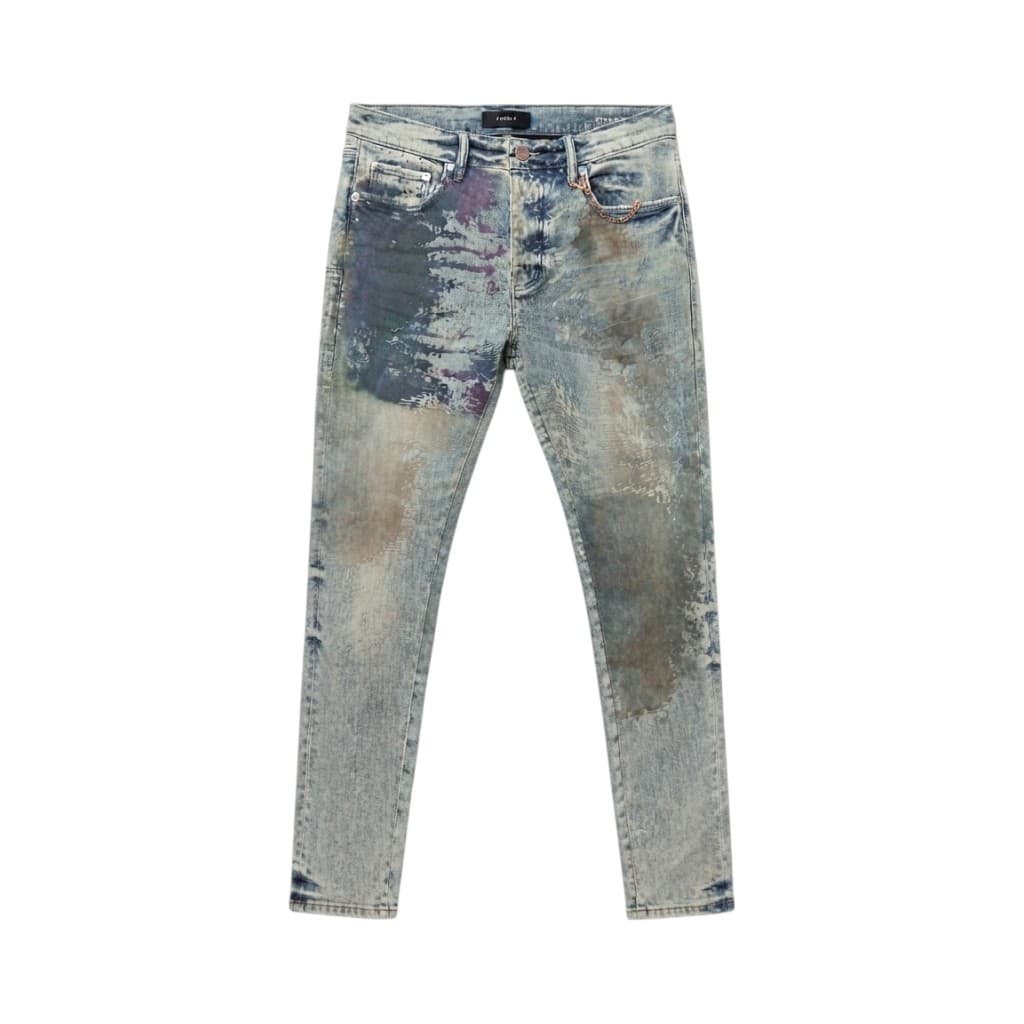 Purple Brand Jeans da Uomo in Denim Indigo con Dettagli Distintivi