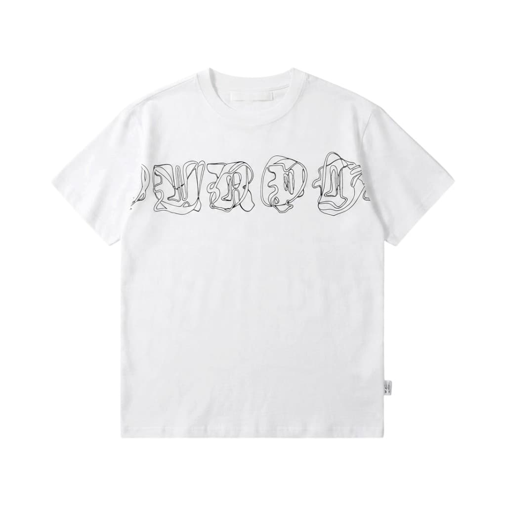 PURPLE BRAND T-shirt Maglieria Bianca con Stampa Grafica