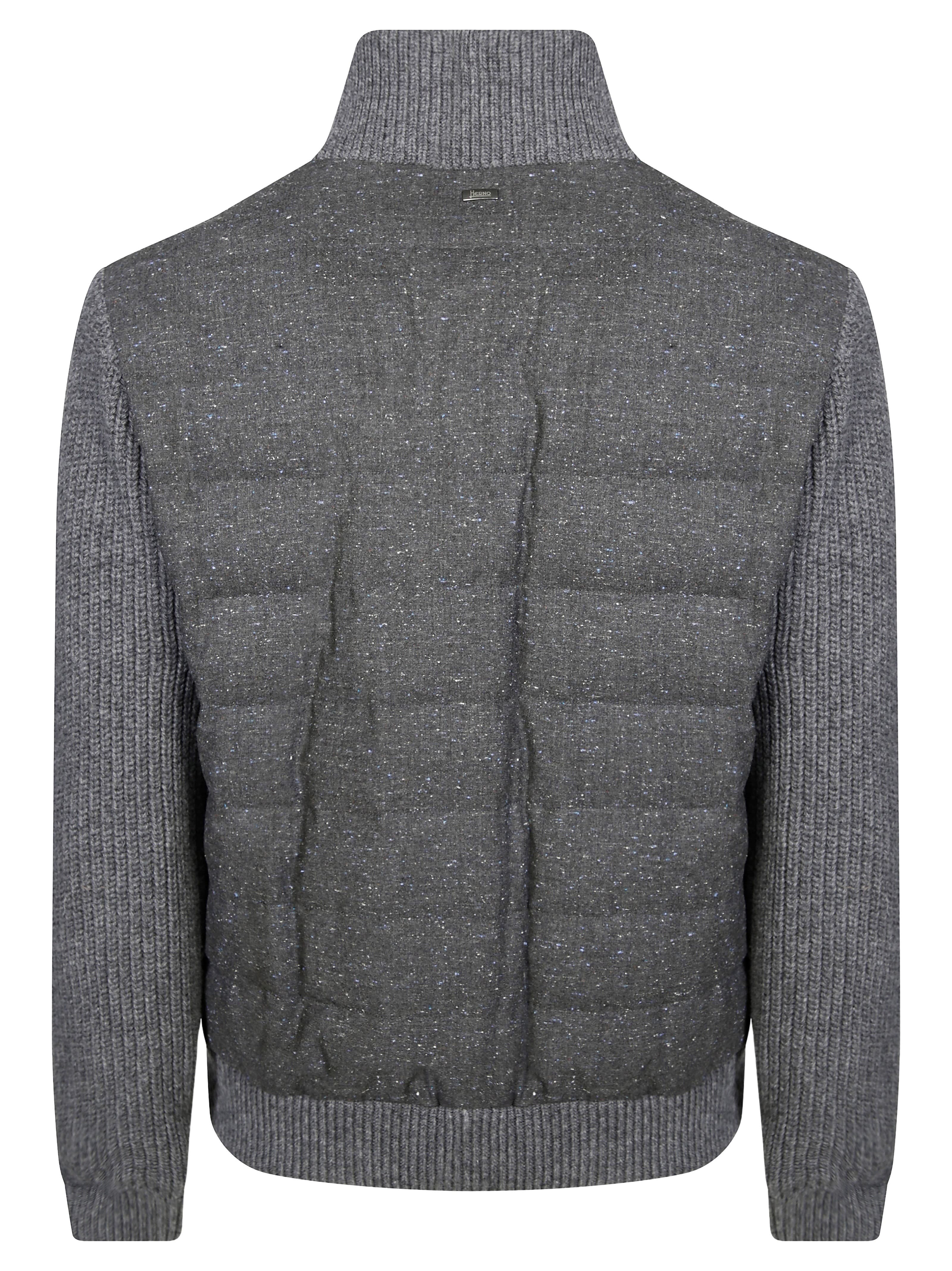 Herno Bomber Uomo Grigio Imbottito con Collo Alto – PI00108UR33448-9487