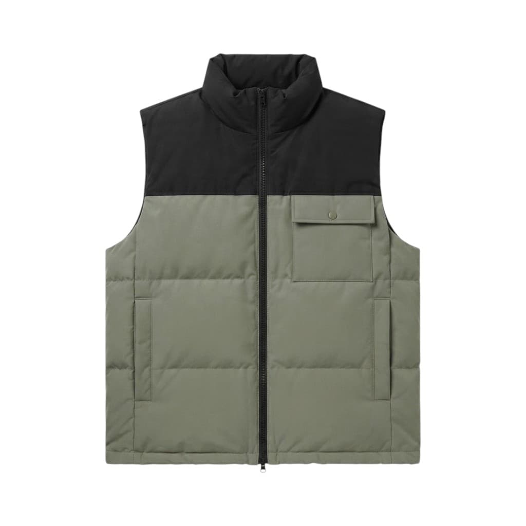 A.P.C. Giacca Smanicata in Nero e Verde