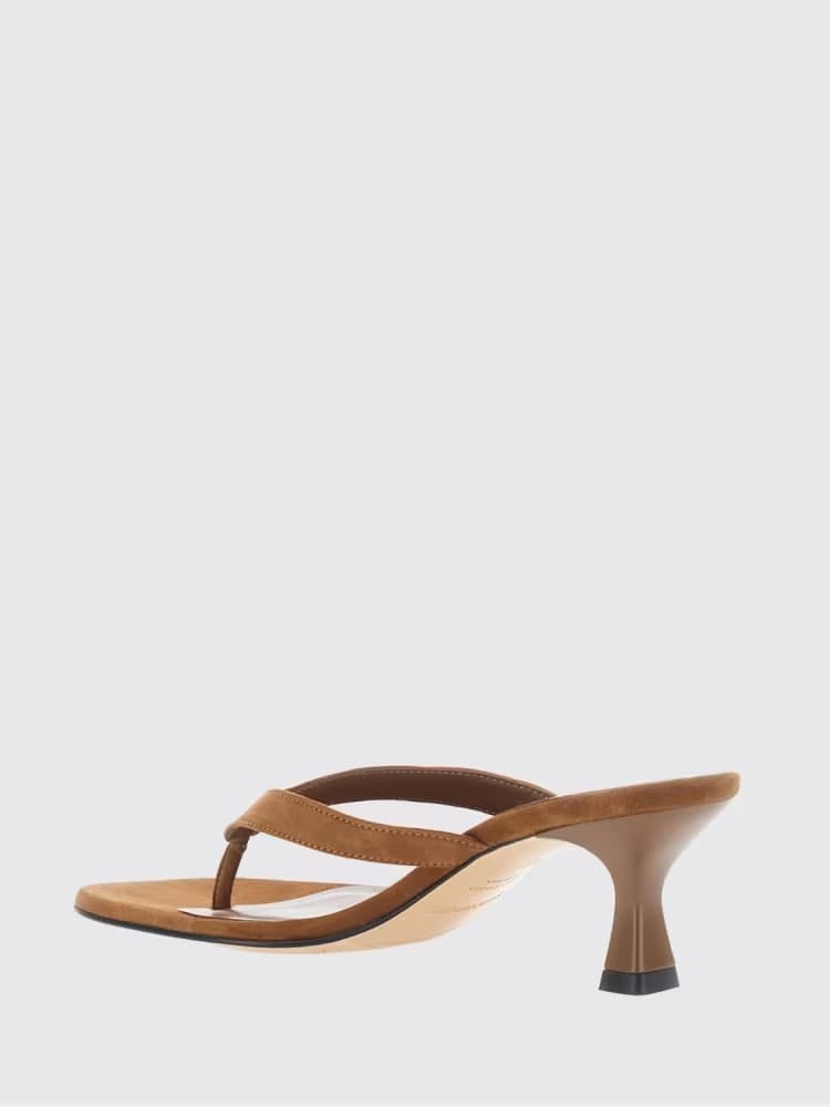 Semicouture Sandali Mules Infradito Donna in Pelle Suede Scamosciata