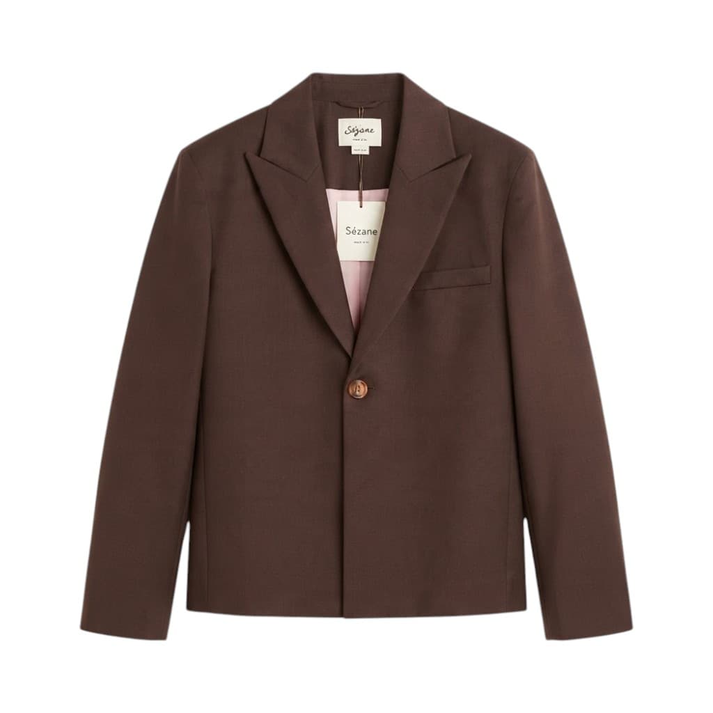SEFR Giacca Elegante Nera in Tessuto Sartoriale