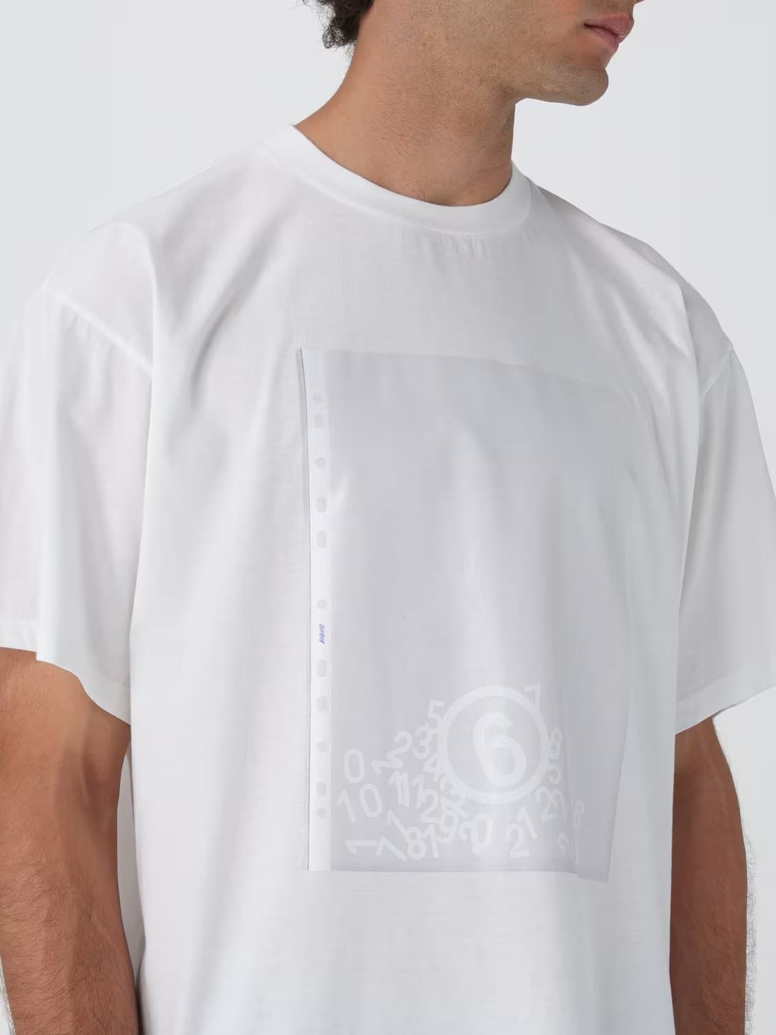 MM6 MAISON MARGIELA T-shirt Bianca in Cotone con Dettagli Unici